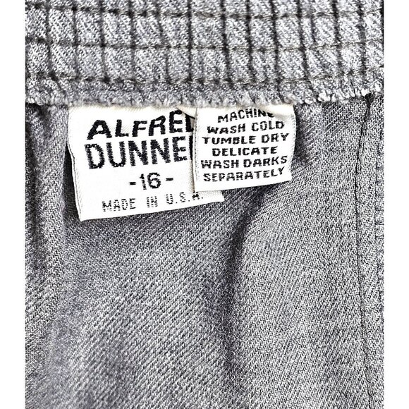 Vintage Alfred Dunner Women Gray Blazer & Skirt Suit Set Size 16 Polyester Blend - Picture 15 of 15